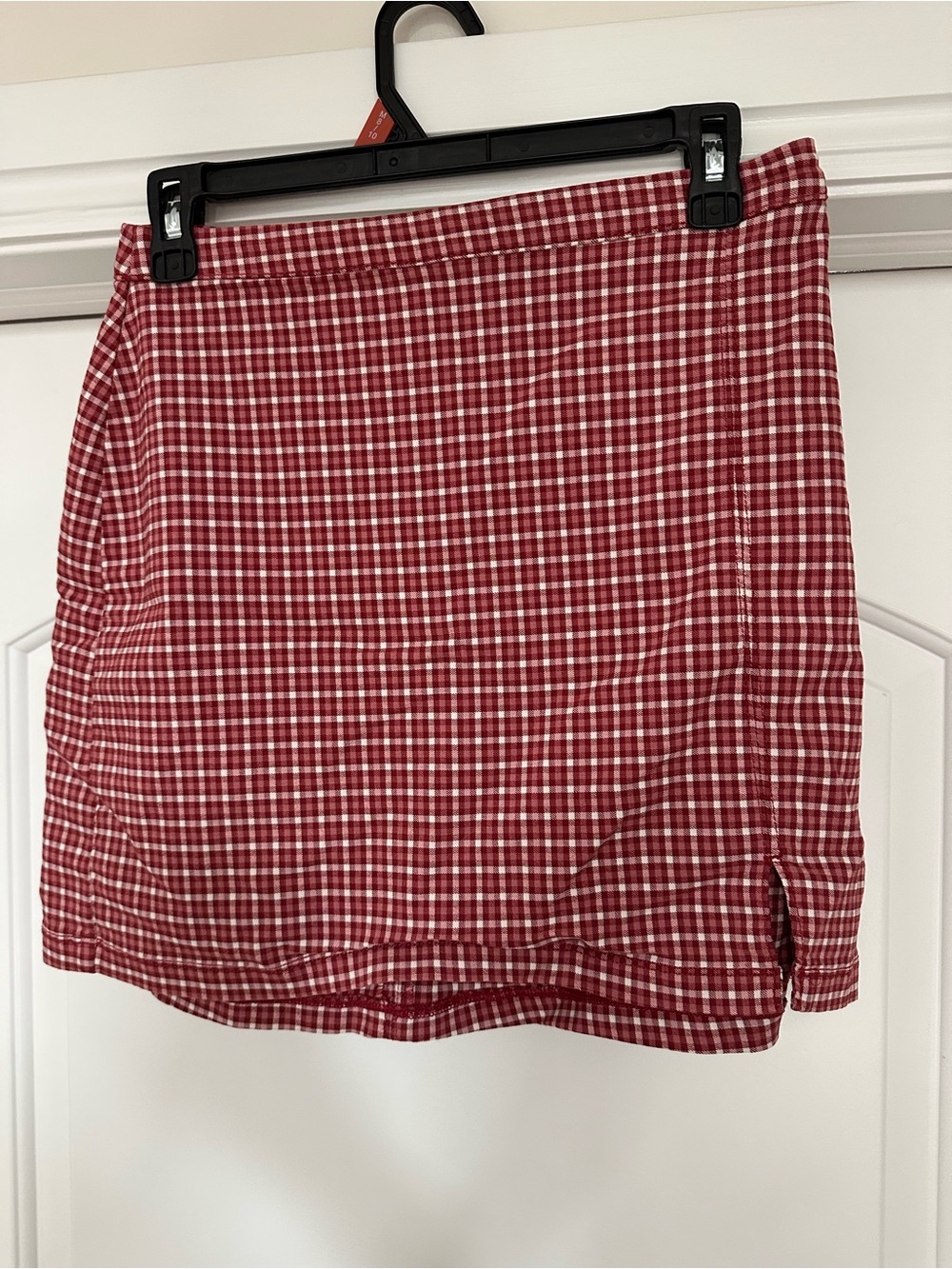 Hollister Red Plaid Mini Skirt